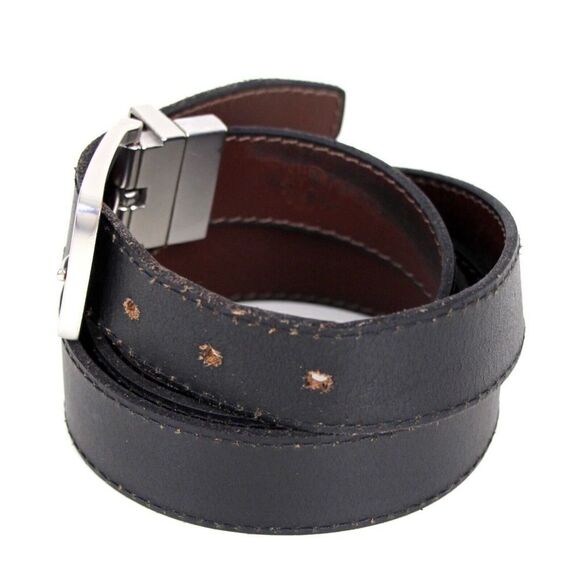 Timberland BROWN BLACK GENUINE LEATHER 1 1/8"Wd REVERSIBLE MEN'S BELT Sz 48 (I74 - Picture 7 of 15